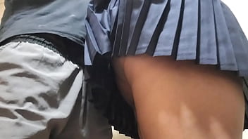 Student Gets A Hot Load Inside The Train