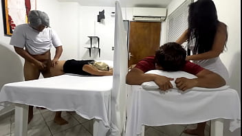 Couple’s Massage Turns Into Wife Getting Fucked Next To Her Husband By The Perverted Doctor Ntr Jav