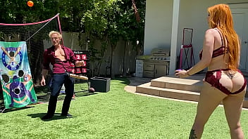 Big Booty Ginger Milf Bounces On Her Step Son’s Massive White Cock