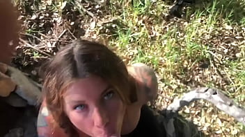 Feline Felicity’s Outdoor Oral Ecstasy And Facial Finish