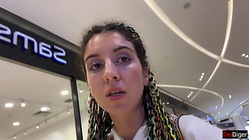 Exposed And Aching: A Public Cumwalk Through The Mall